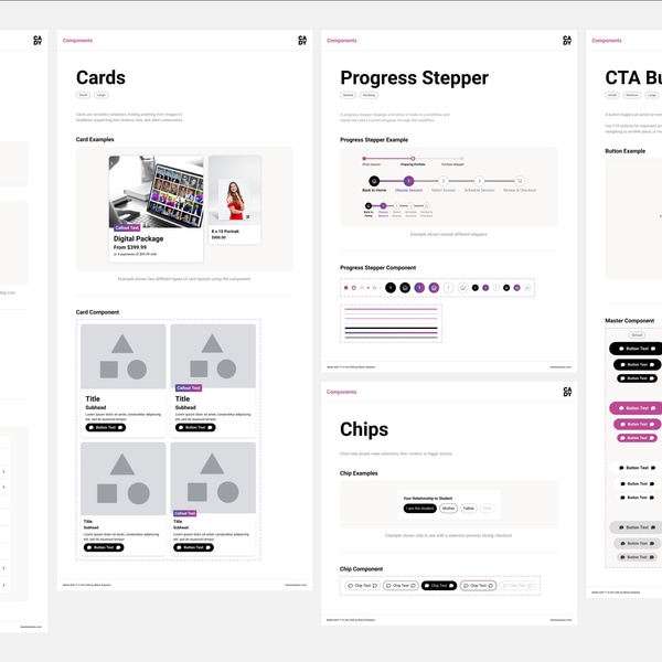 Example of custom design shown in Figma